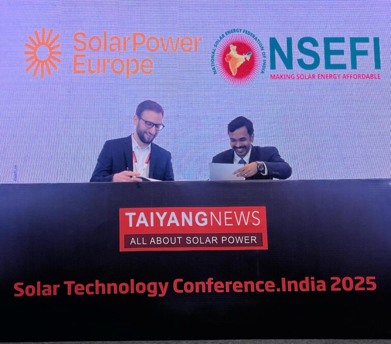 NSEFI और SolarPower Europe के बीच समझौता