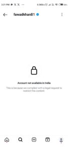 फवाद खान का इंस्टाग्राम भारत में ब्लॉक, वाणी कपूर की 'अबीर गुलाल' फिल्म से जुड़े पोस्ट भी हुए गायब