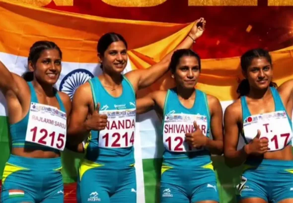 भारतीय महिला रिले टीम ने न्यू ताइपे सिटी में लहराया परचम, स्वर्ण पदक जीतकर चैम्पियनशिप रिकॉर्ड की बराबरी की
